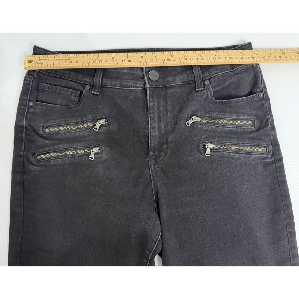 Style & Co Denim Skinny Jeans High Rise Black Women's Size 12 (Fit 32x29) - Picture 4 of 11